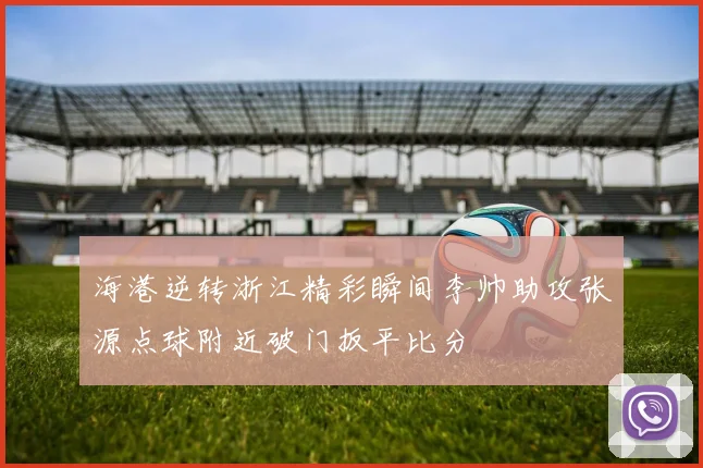 海港逆转浙江精彩瞬间李帅助攻张源点球附近破门扳平比分